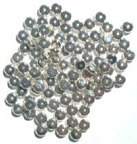 100 2x6mm Bright Silver Plated Rondelle Beads